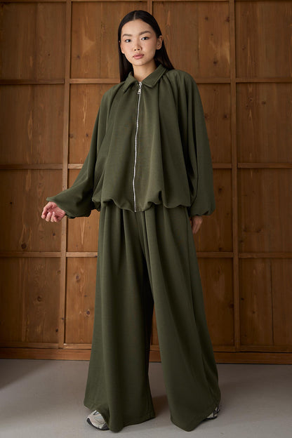 Ajda Pleated Skirt Set Petrol