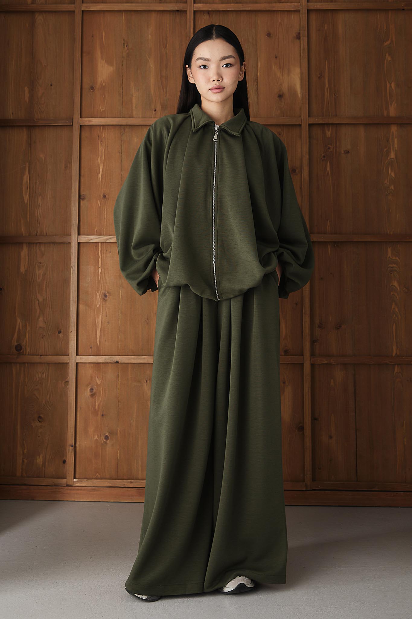 Ajda Pleated Skirt Set Petrol