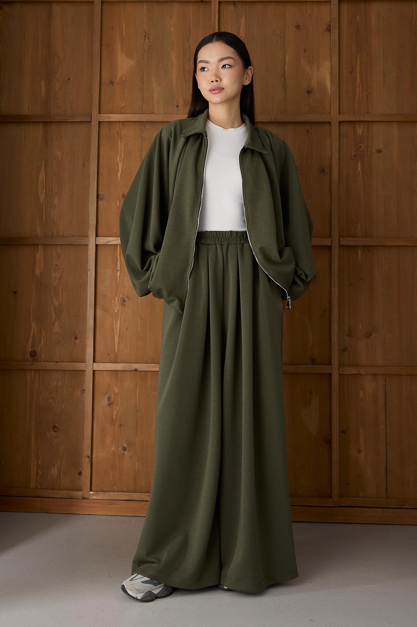 Ajda Pleated Skirt Set Petrol