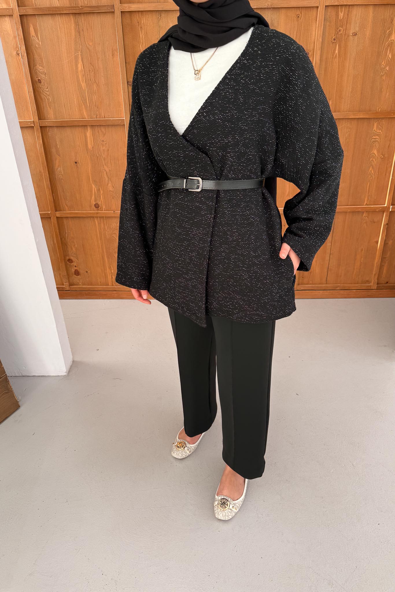 Ajda Pleated Skirt Set Petrol