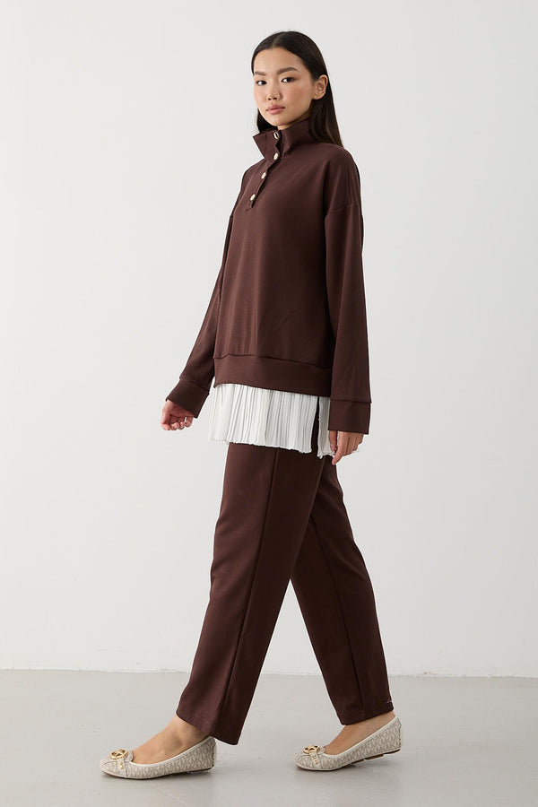 Ajda Pleated Skirt Set Petrol