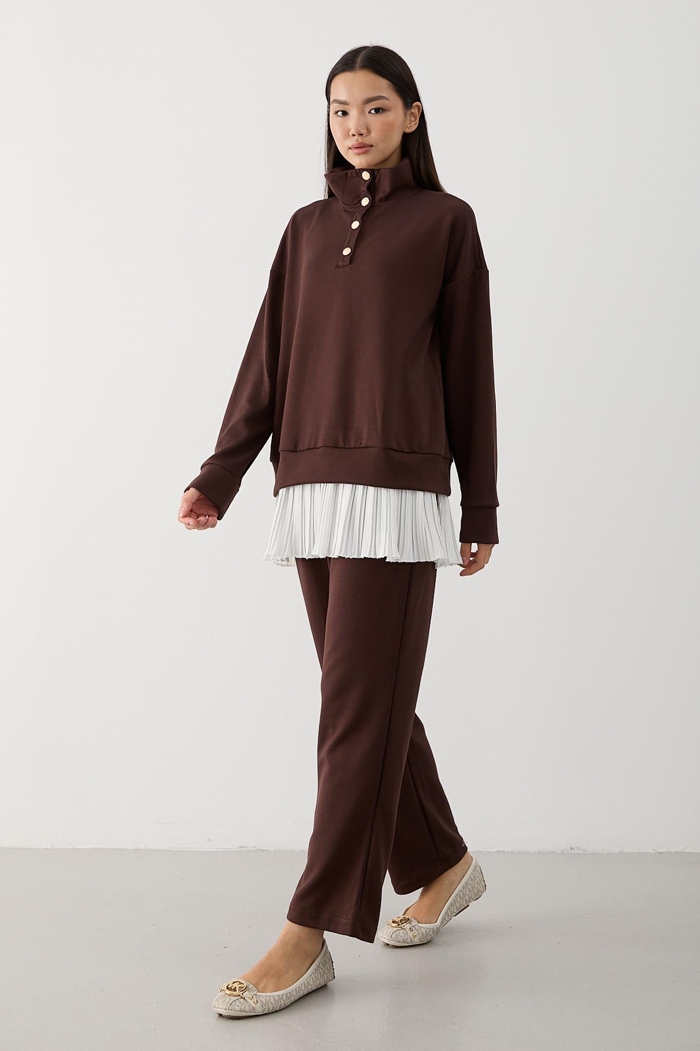 Ajda Pleated Skirt Set Petrol