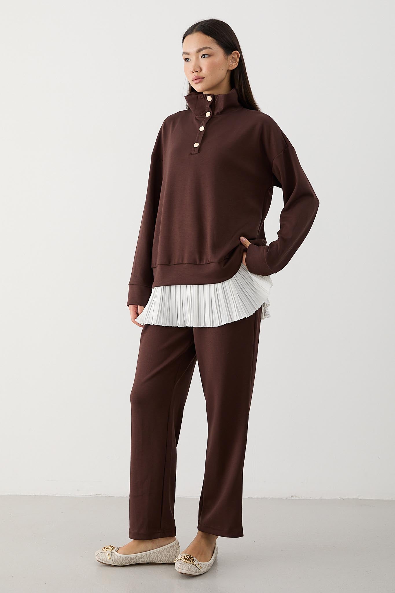 Ajda Pleated Skirt Set Petrol