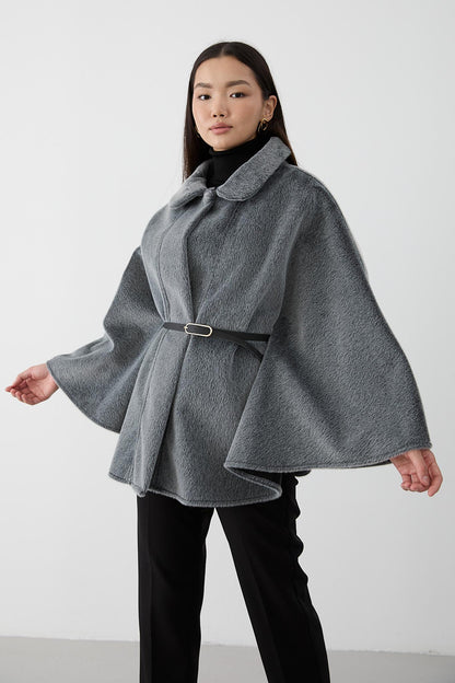 Shawl Poncho Beige