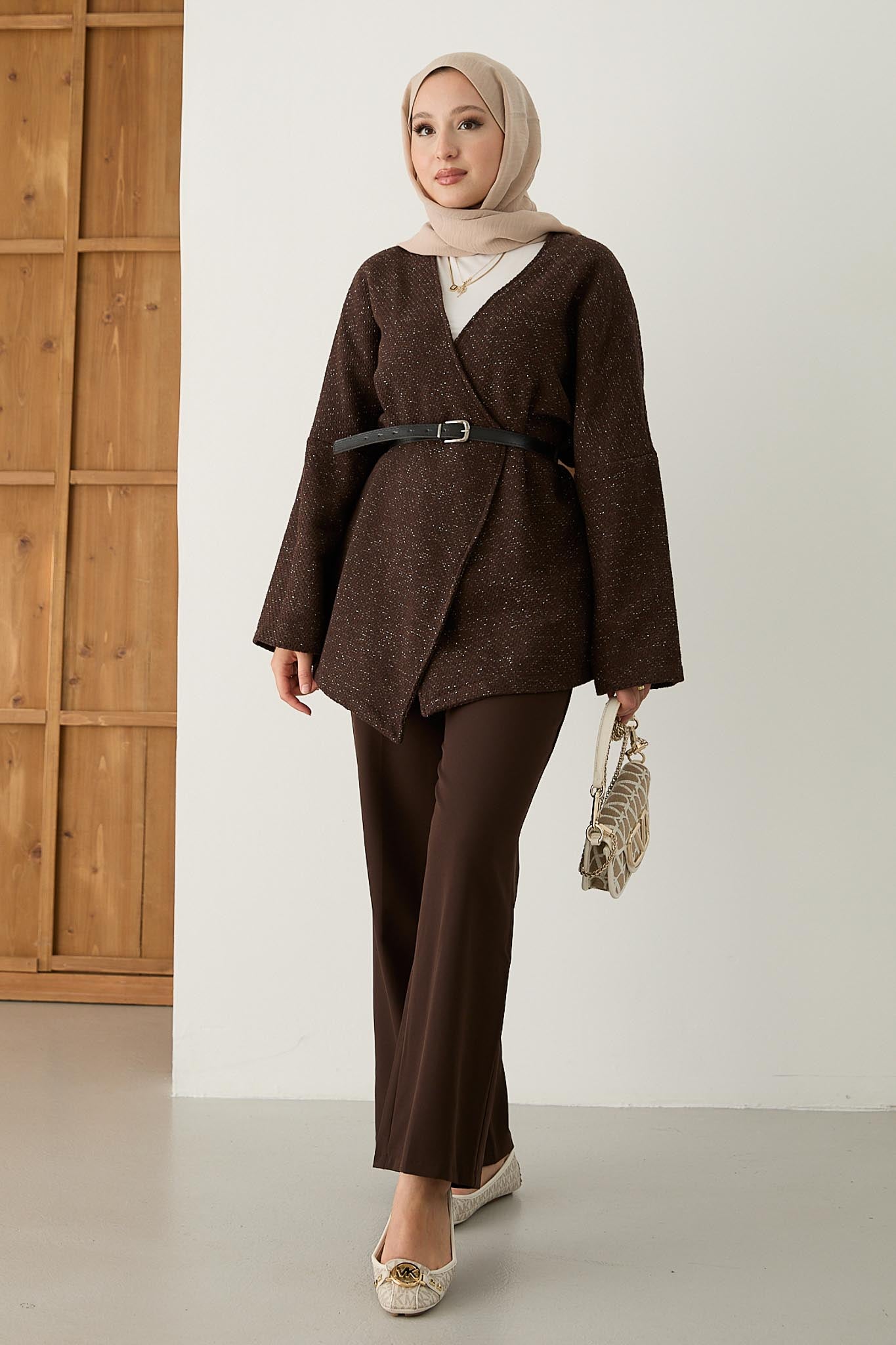 Ajda Pleated Skirt Set Petrol