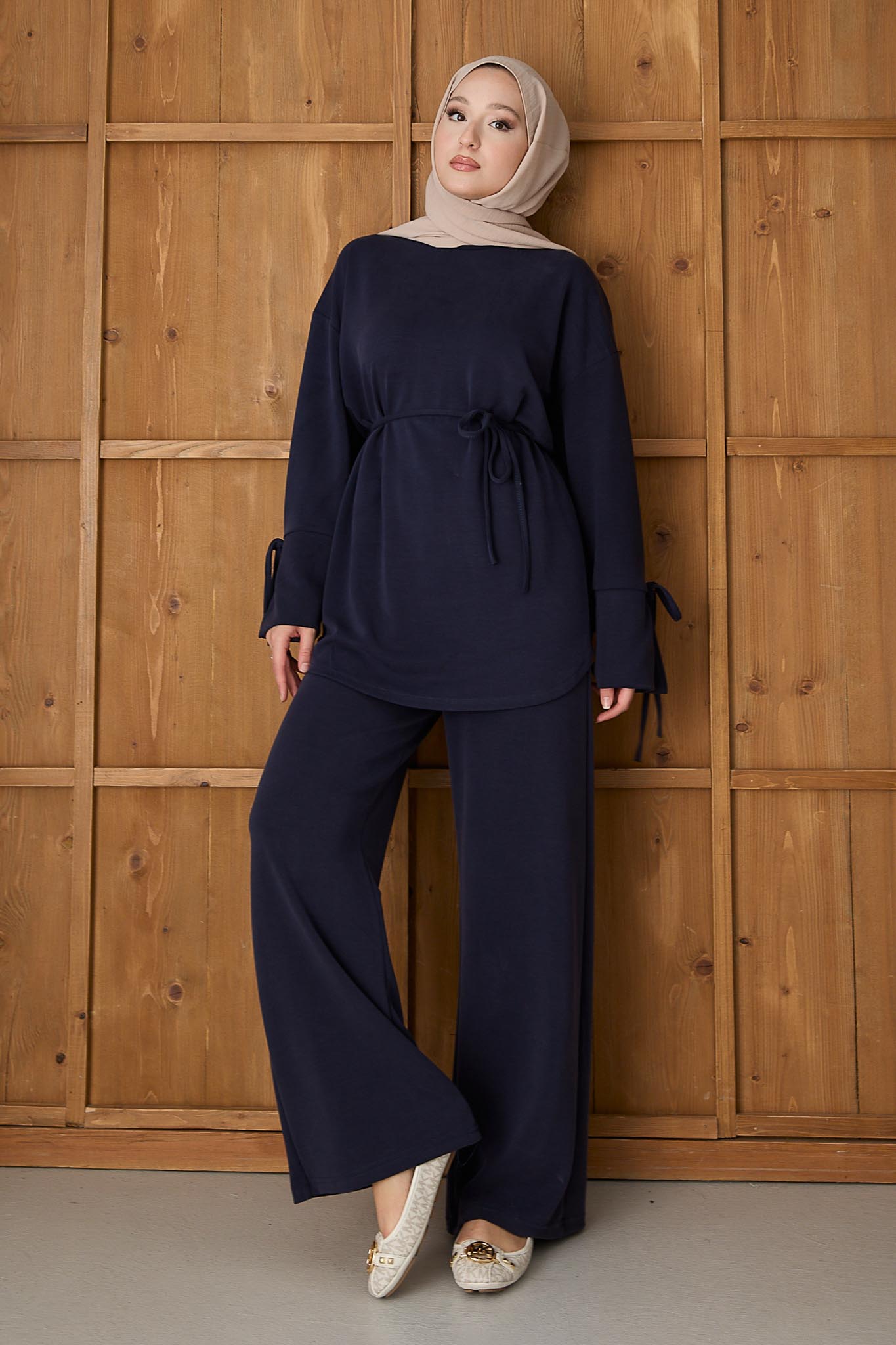 Ajda Pleated Skirt Set Petrol