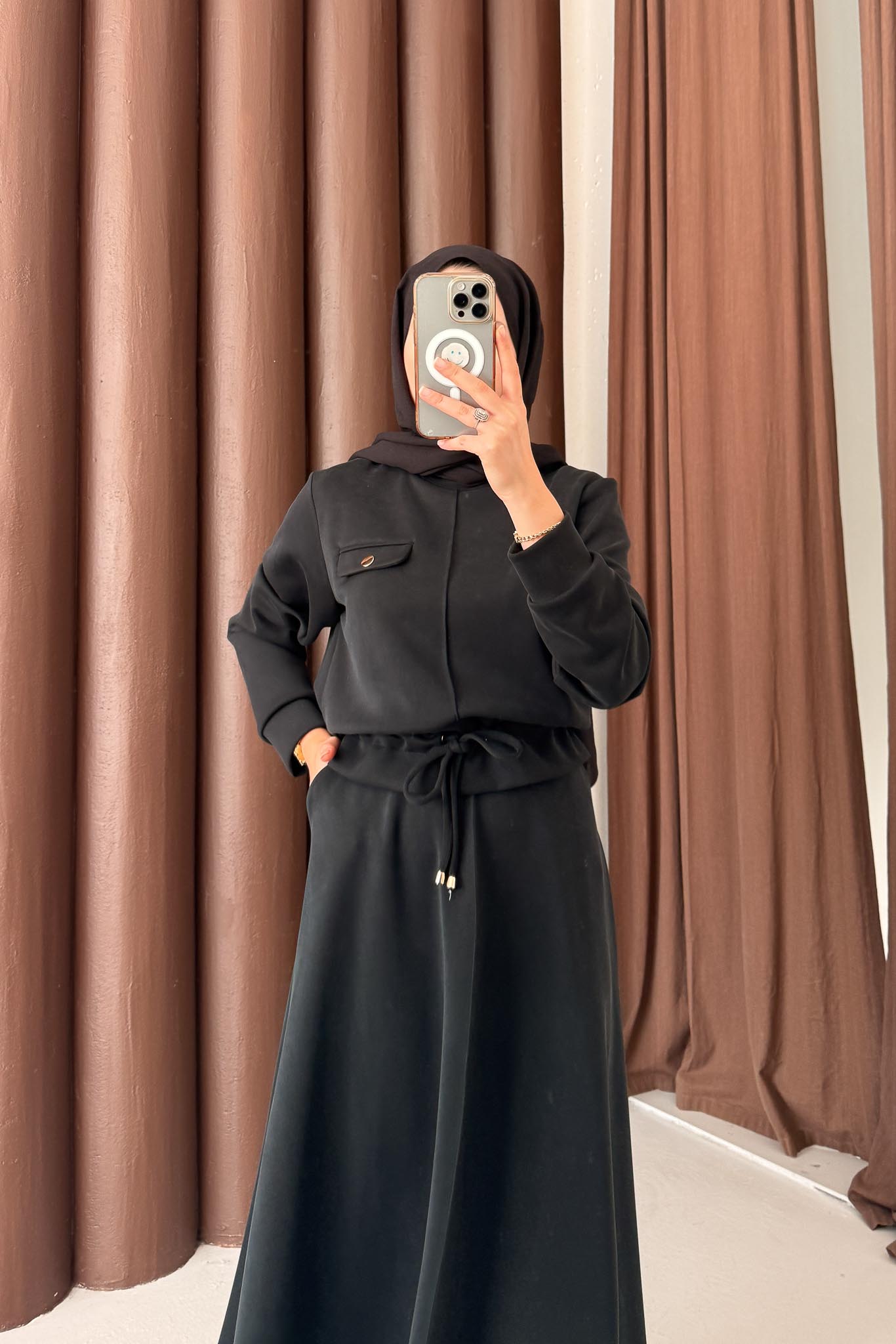 Ajda Pleated Skirt Set Petrol