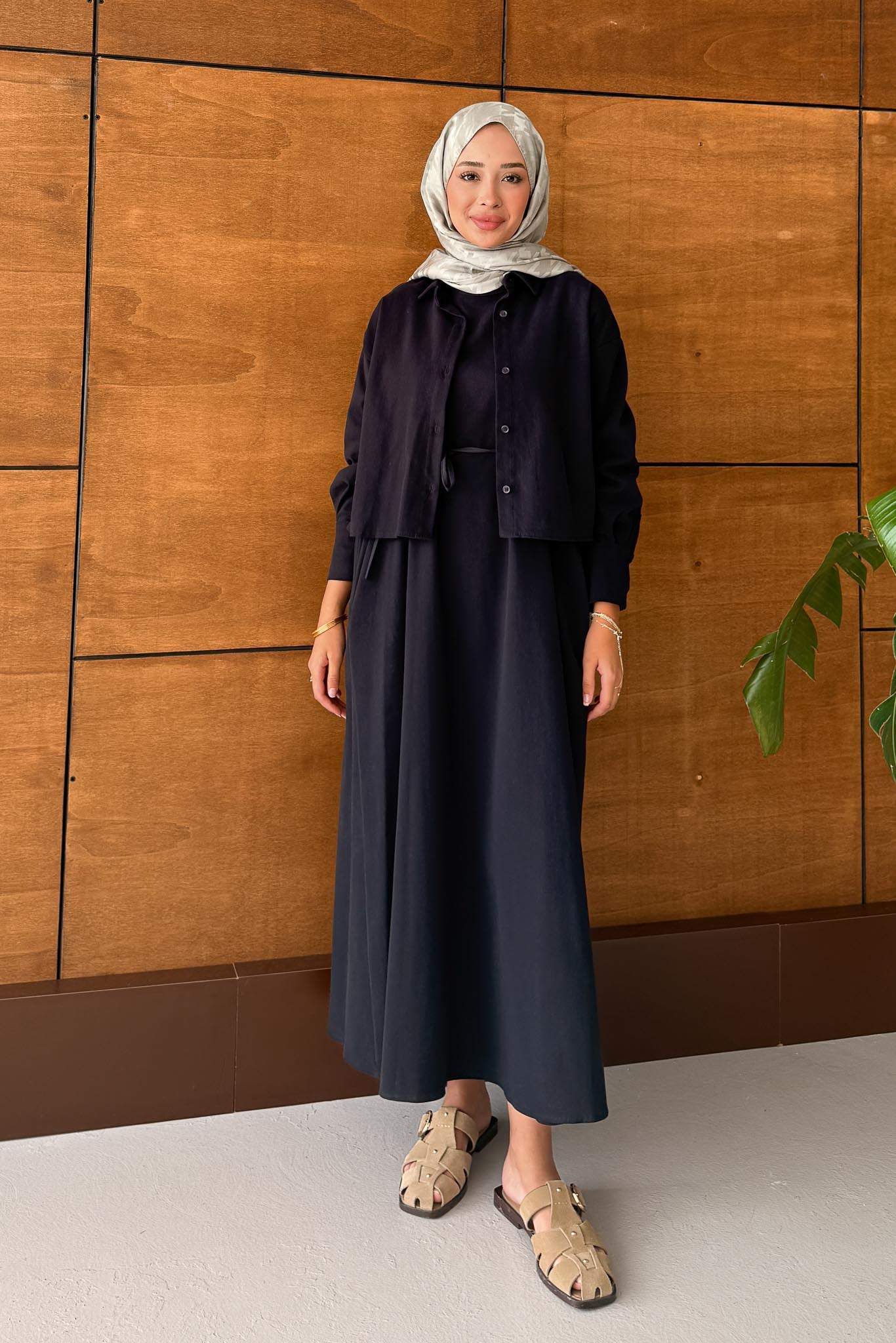 Tuano Bomber Elbise Lacivert