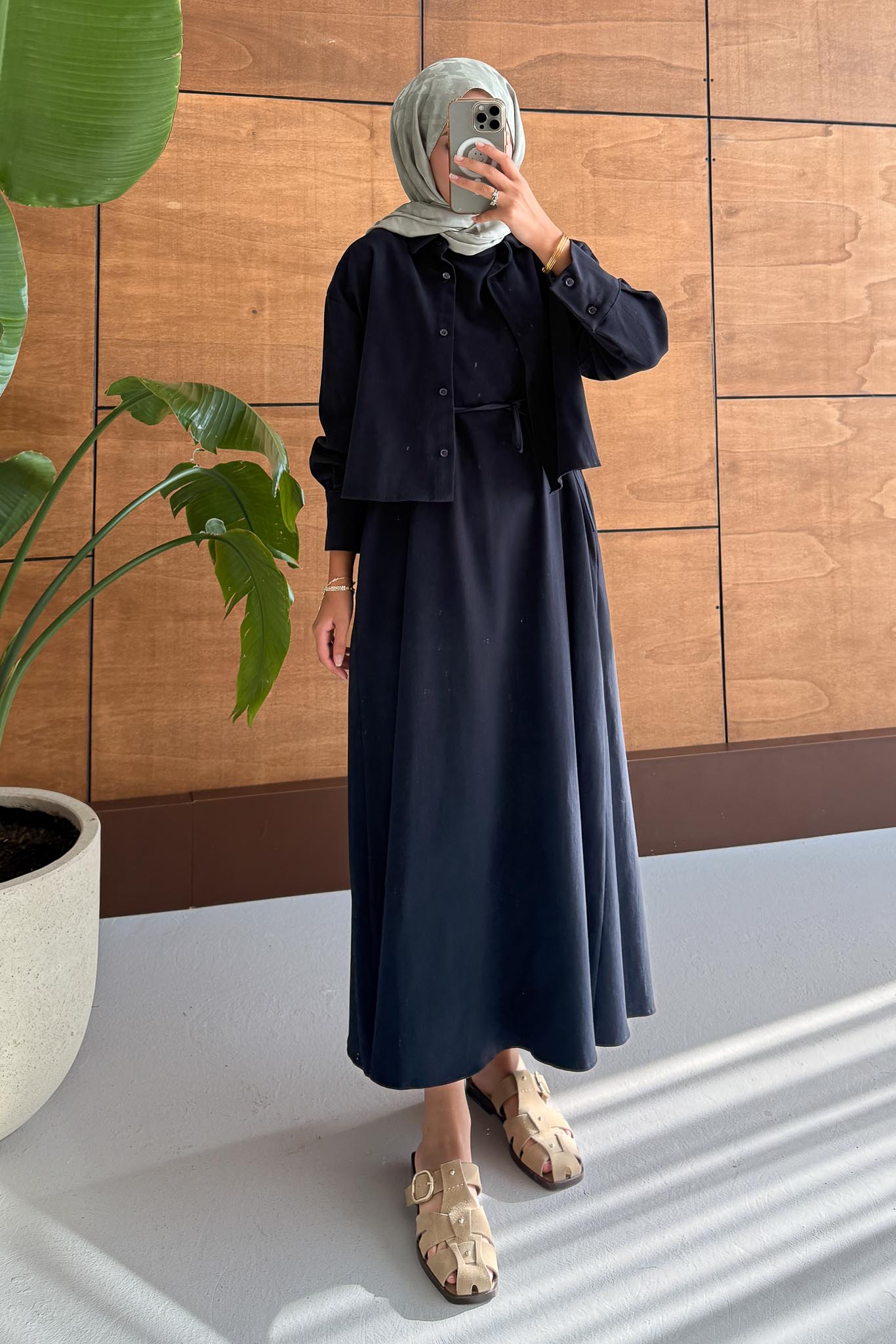 Tuano Bomber Elbise Lacivert