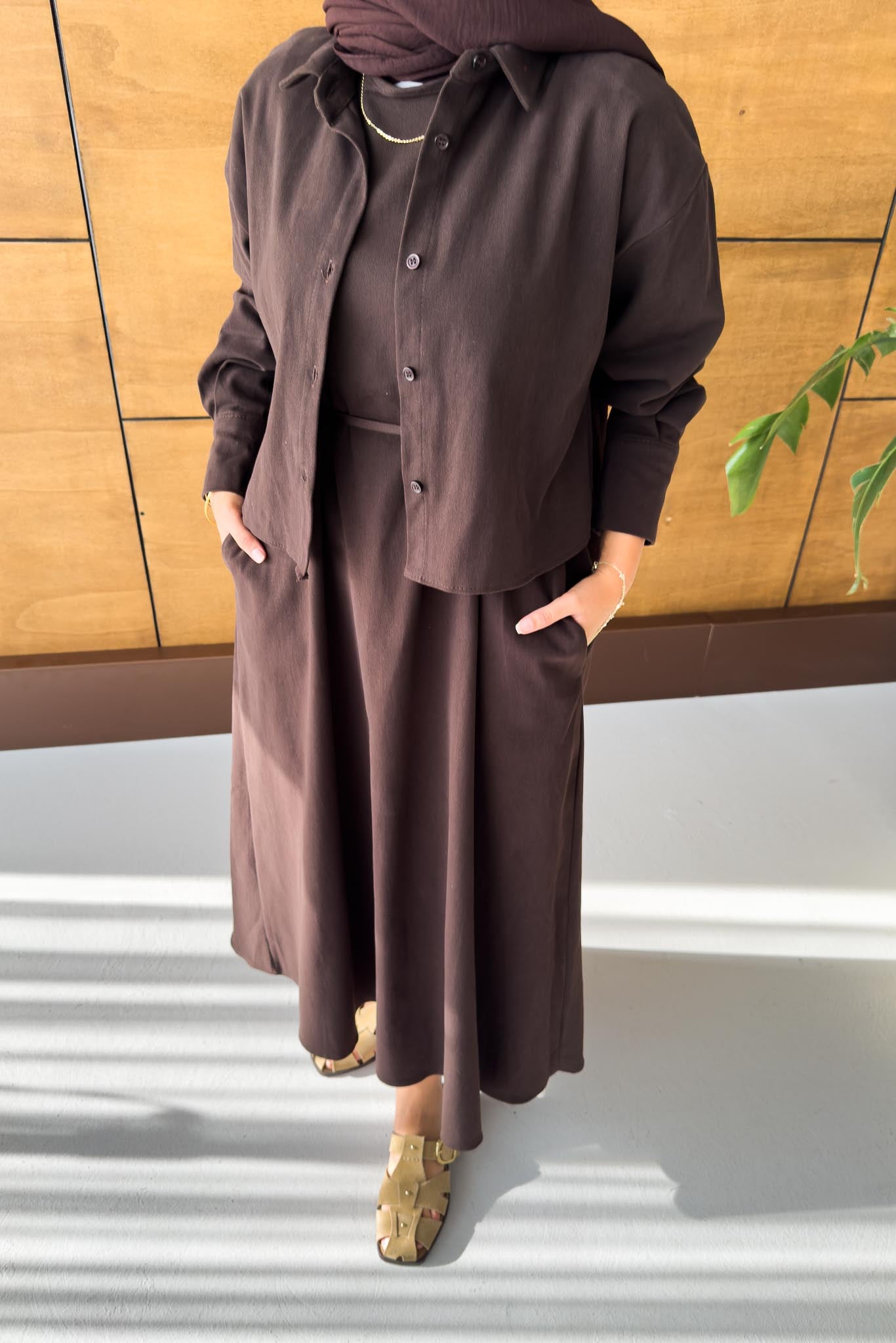 Tuano Bomber Elbise Kahverengi