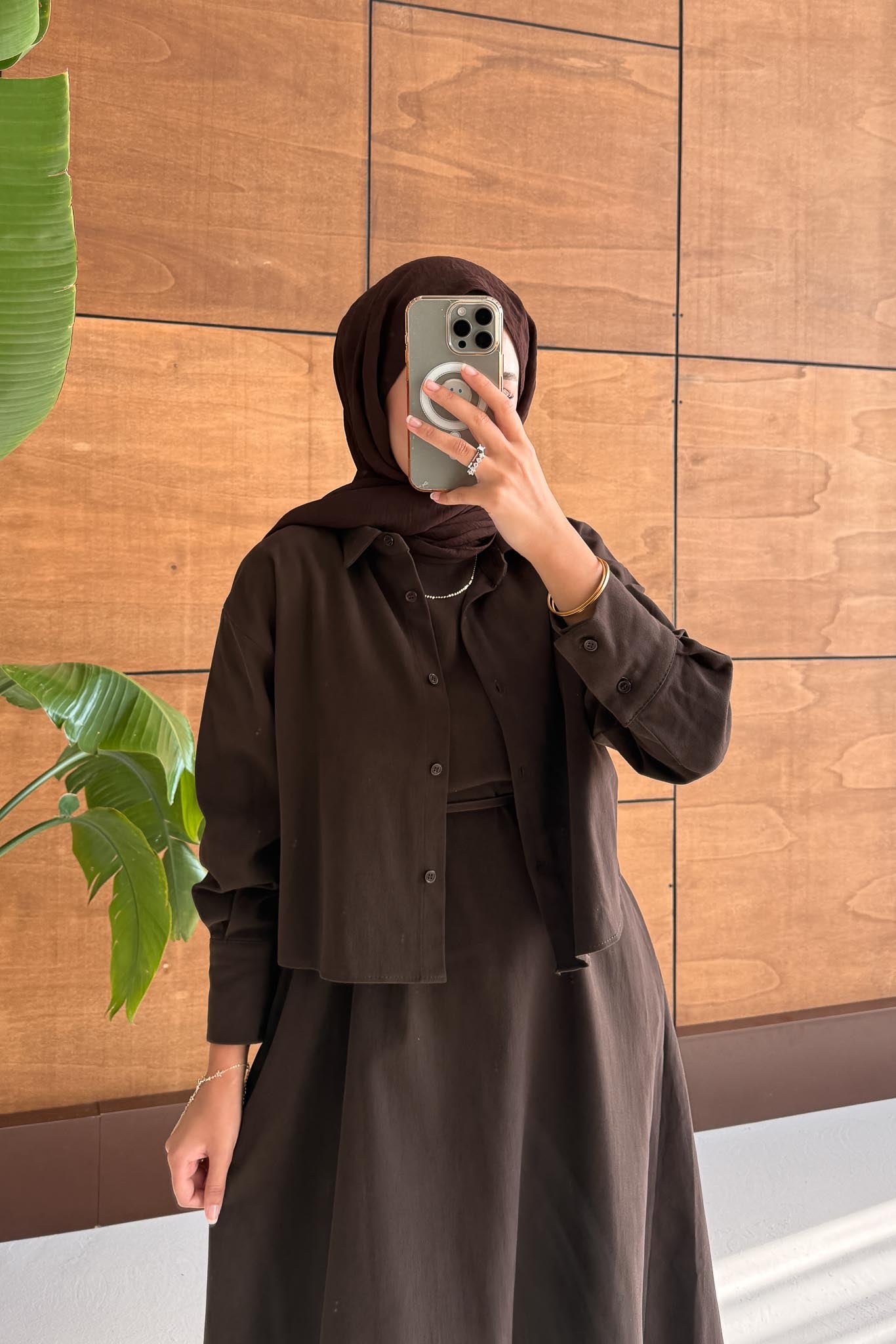 Tuano Bomber Elbise Kahverengi