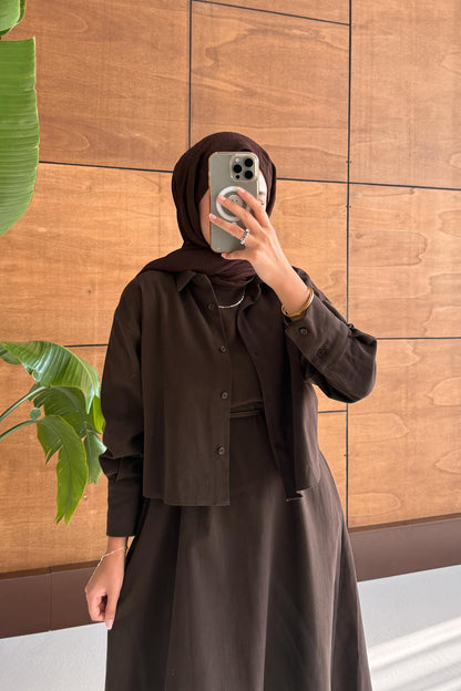 Tuano Bomber Elbise Kahverengi