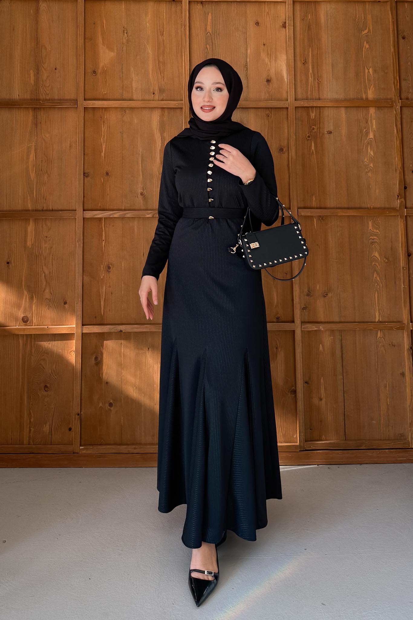 Seyran Pleated Dress Beige
