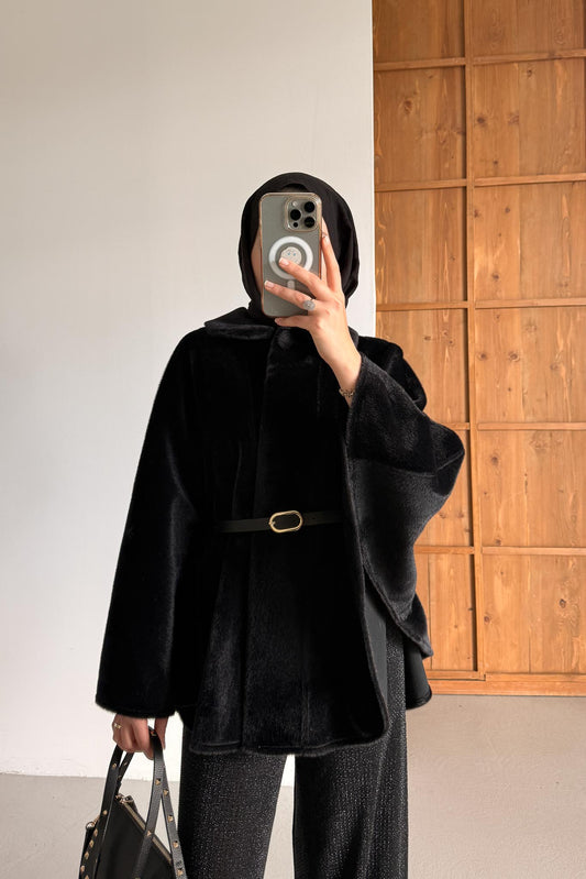 Shawl Poncho Beige