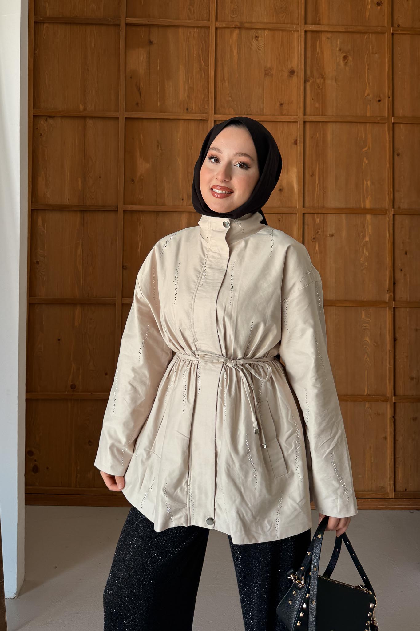 Shawl Poncho Beige
