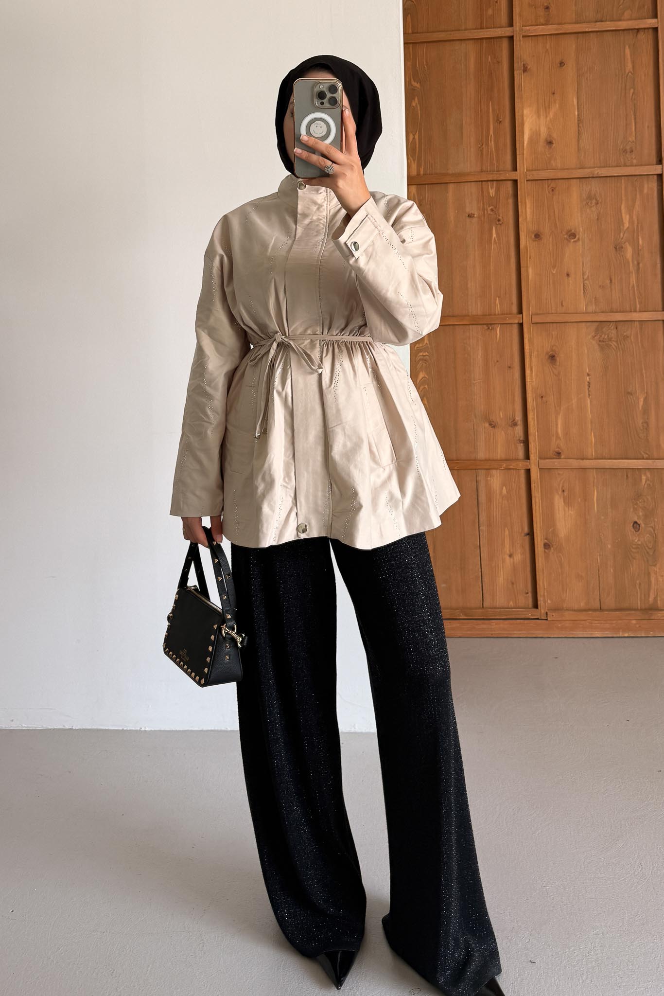 Shawl Poncho Beige