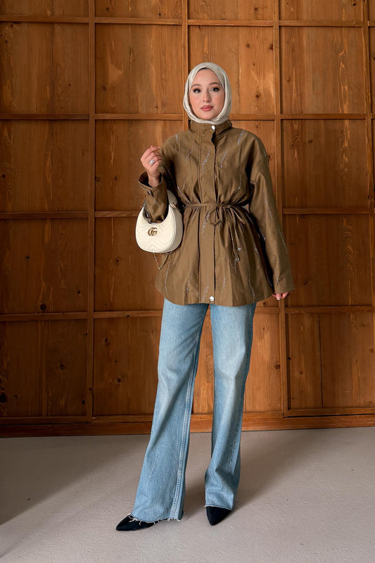 Shawl Poncho Beige