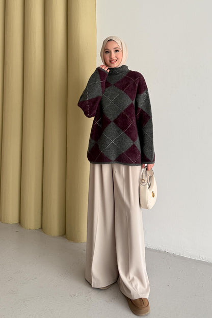 Ajda Pleated Skirt Set Petrol