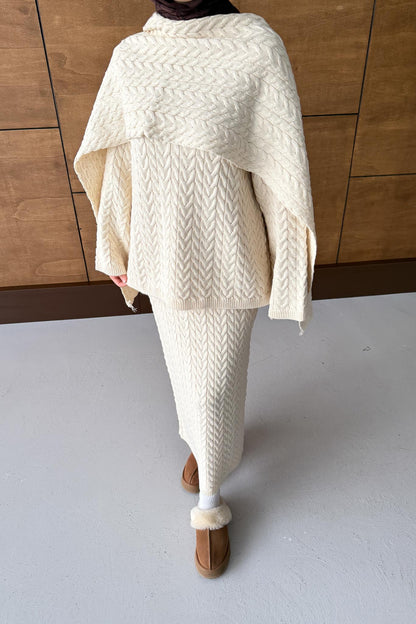 Ajda Pleated Skirt Set Petrol