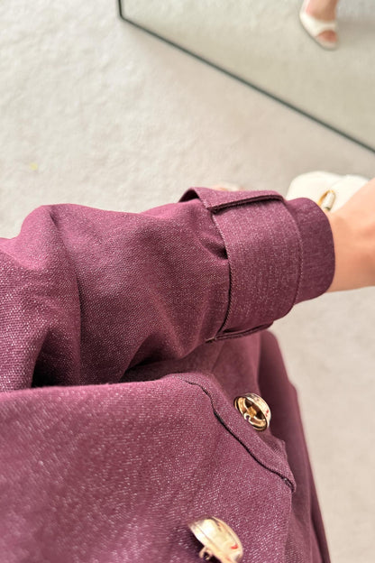 Woven Tweed Skirt Suit Navy Blue