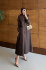 Woven Tweed Skirt Suit Navy Blue